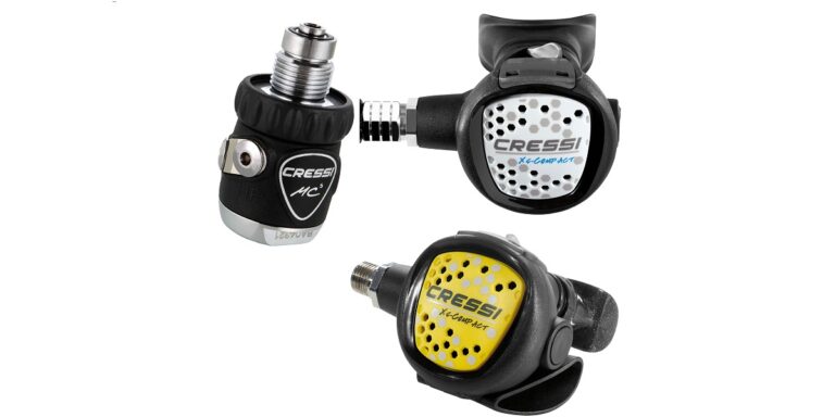 Détail des détendeurs de plongée Cressi pour une expérience sous-marine optimale.