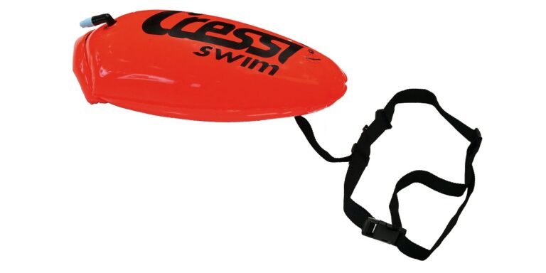 Bouée de sécurité pour nageurs, idéale pour pratiquer en milieu aquatique.
