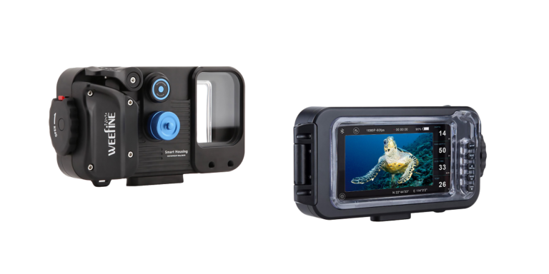 Boîtier étanche pour la photographie sous-marine, capturez la vie marine avec précision.