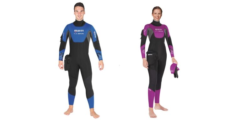 Combinaisons de plongée Mares Ice Skin pour explorer le monde sous-marin en toute sécurité.