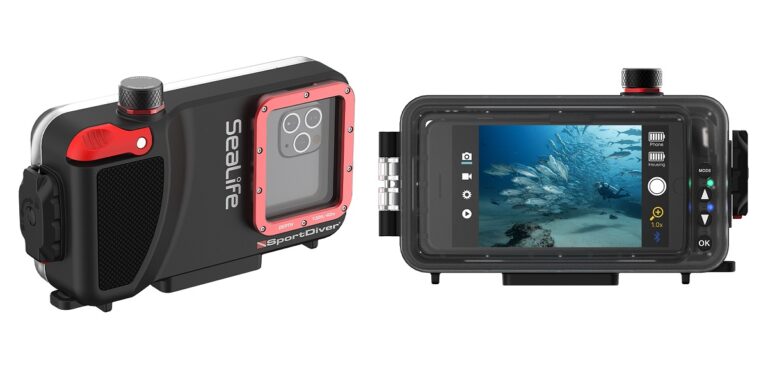 Appareil photo sous-marin Sealife SportDiver pour capturer la beauté de l'océan.