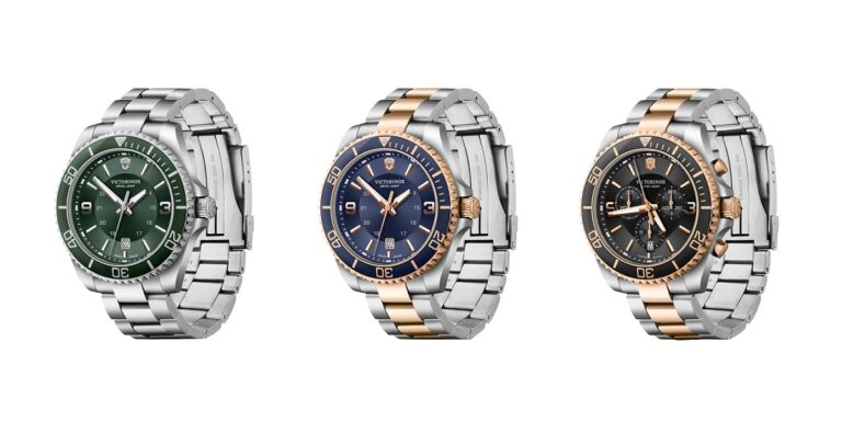 Montres Victorinox étanches, design élégant, parfaites pour les passionnés de plongée sous-marine.