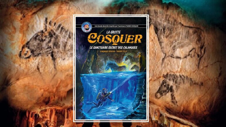 Bande dessinée explorant la grotte Cosquer et ses mystères sous-marins fascinants.