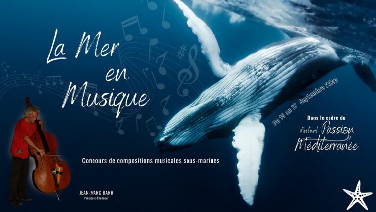 Concours de compositions musicales sous-marines au festival Passion Méditerranée. Événement unique en septembre.