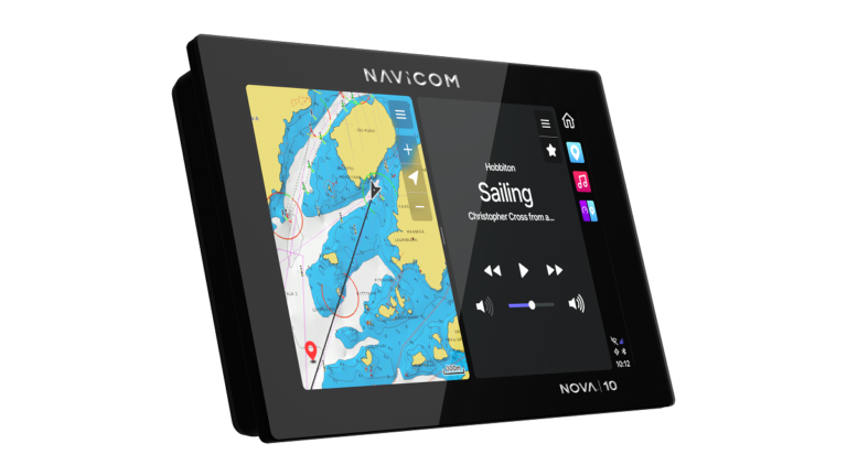 Écran de navigation marine avec cartes détaillées pour explorations sous-marines.