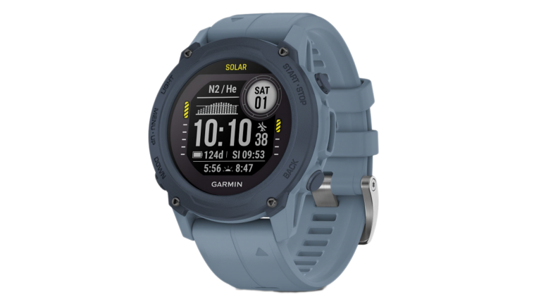 Montre de plongée Garmin avec fonctionnalités avancées pour les activités sous-marines et la navigation.