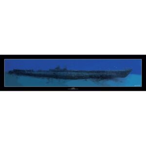 Le sous-marin Rubis repose majestueusement au fond de la mer Méditerranée, offrant un site de plongée historique fascinant.