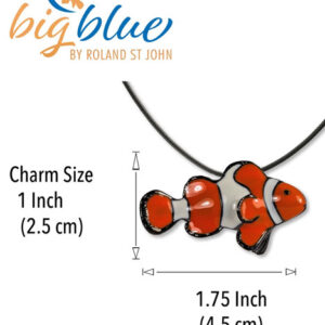 collier-poisson-clown-1 Collier en forme de poisson-clown, idéal pour les passionnés de plongée, évoquant la beauté des récifs coralliens.