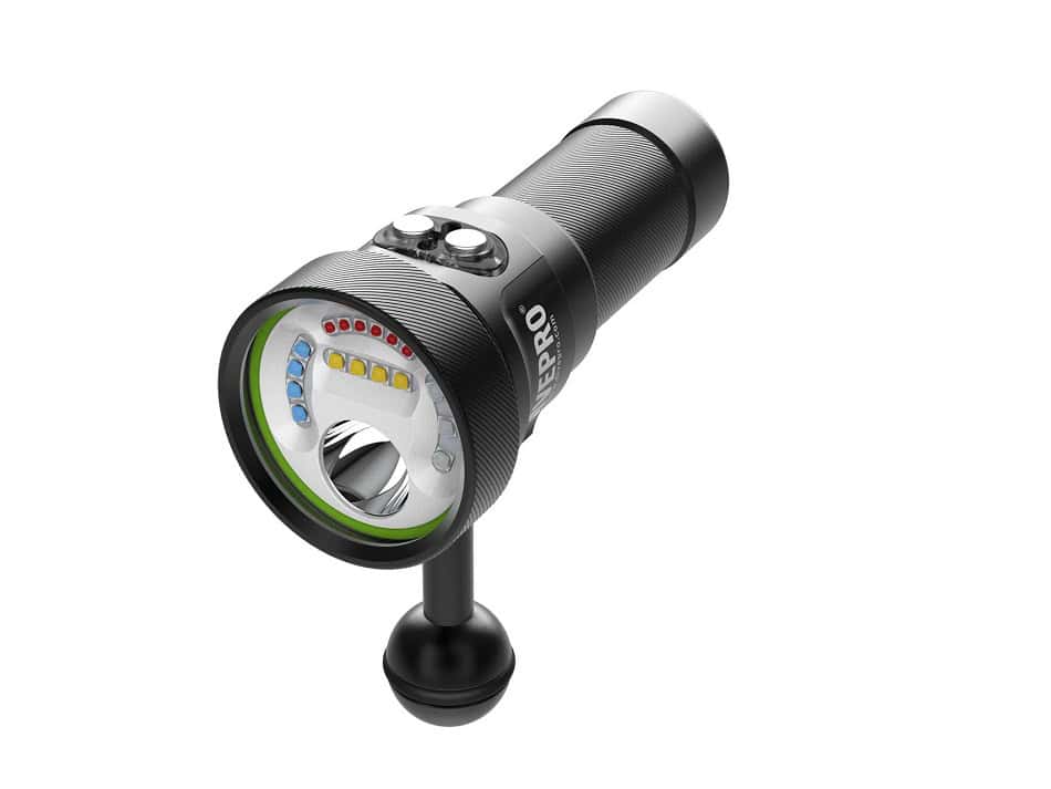 Divepro Lampe De Plongee M35 V2 Noir 5dp540m35v2 Rotule(1)