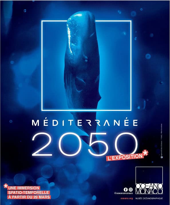 Affiche exposition méditerranée 2050 institut océanographique de monaco sans bandeau partenaires