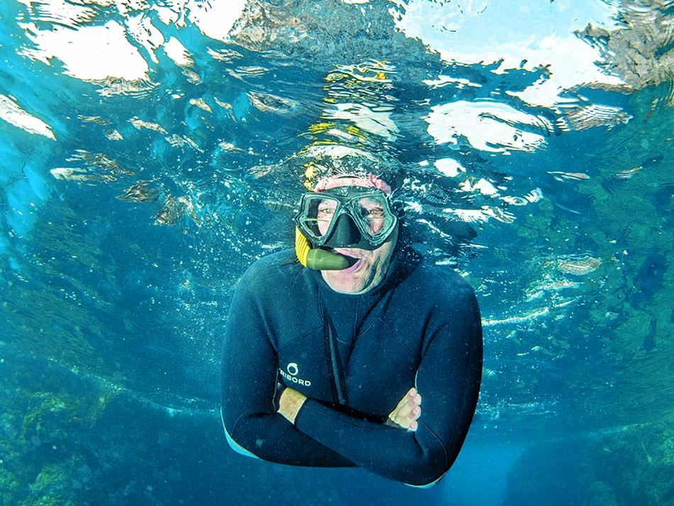 Pierre snorkeling