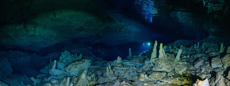 Panoramique grotte aux phoques moines