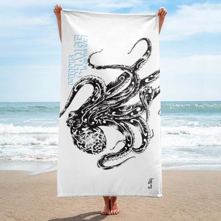 Serviette blanche octopus