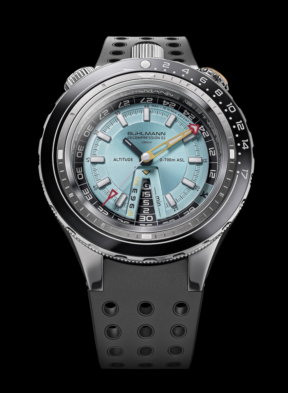 Montre de plongée BÜHLMANN, idéale pour la décompression et l'exploration sous-marine.