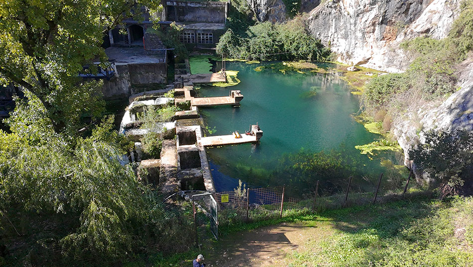 Un site de plongée pittoresque avec des eaux cristallines et une végétation luxuriante.